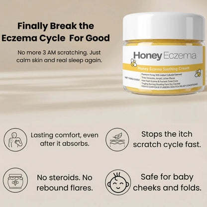 Honey Eczema Soothing Cream 100ML - Soft Relief for Little Ones with Sensitive Skin
